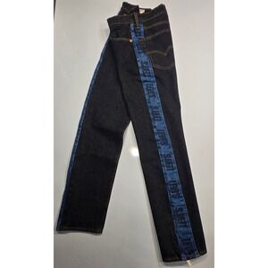 Levi's‎ Hi-Ball Roll Men's 30xL Black Denim Jeans with Blue Side Stripes